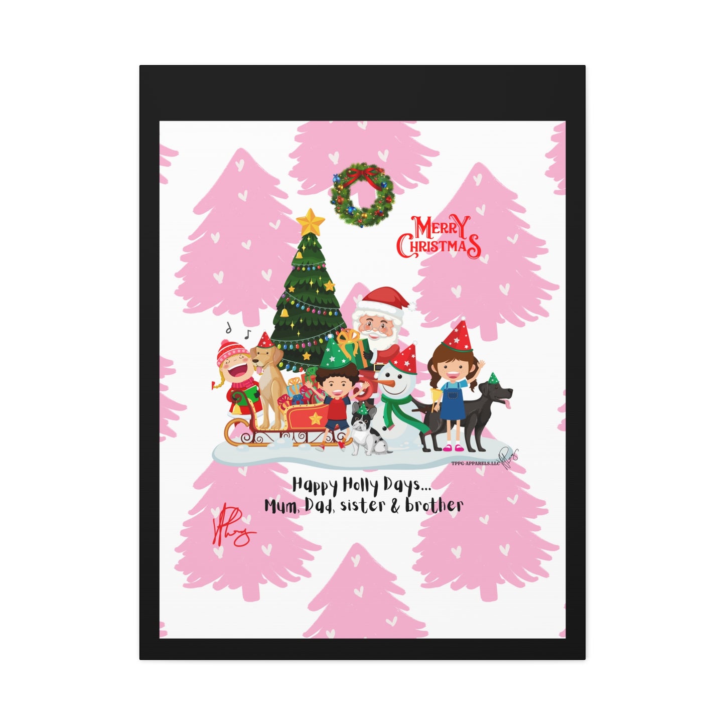 Holidays Time-"TPPG Brand Christmas Collection" - Canvas Gallery Wraps "- in Bold  familiar colors