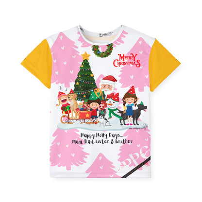 Kids (Yellow Base) 'Holiday/Christmas' Sports Jersey/Tee - By:"TPPG-Apparel" Juniors Collections