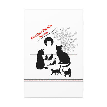 From our "TPPG Brand Pet Collection" - "The Cat Familia Posses.." Canvas Gallery Wraps in White