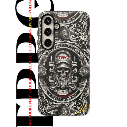 "Father God" iPhone/Google Pixel & Samsung Tough Phone Case (Black/Red & Grey)