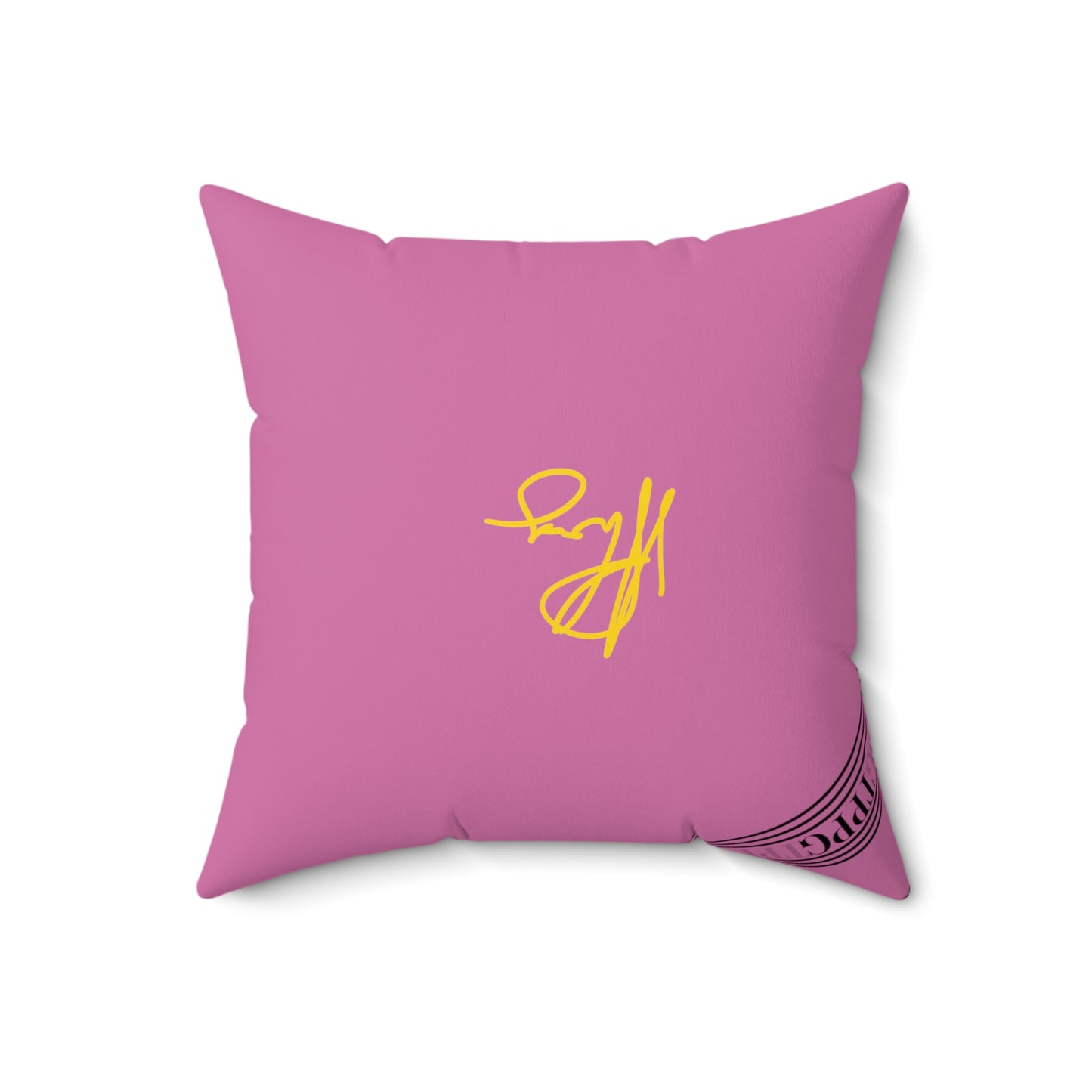 (Children) Spun Polyester "1-side" Square Pillow (4 sizes-Lt. Pink Bgd) - By: "TPPG KIds Collection"