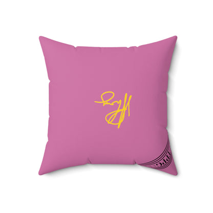 (Children) Spun Polyester "1-side" Square Pillow (4 sizes-Lt. Pink Bgd) - By: "TPPG KIds Collection"