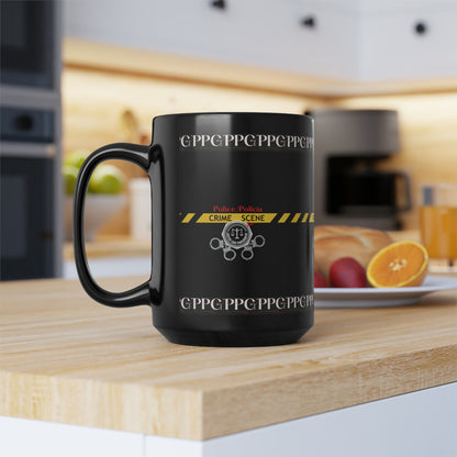 Black "Crime Scene/Policía" Mug (11oz & 15oz)