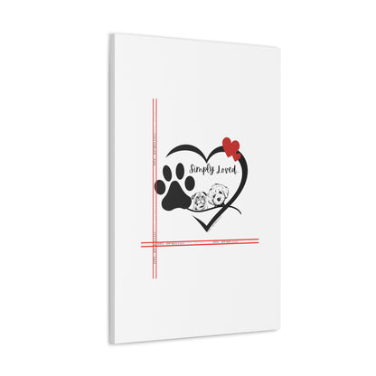 From our "TPPG Brand Pet Collection" - Canvas Gallery Wraps " Simply Loved"- in White