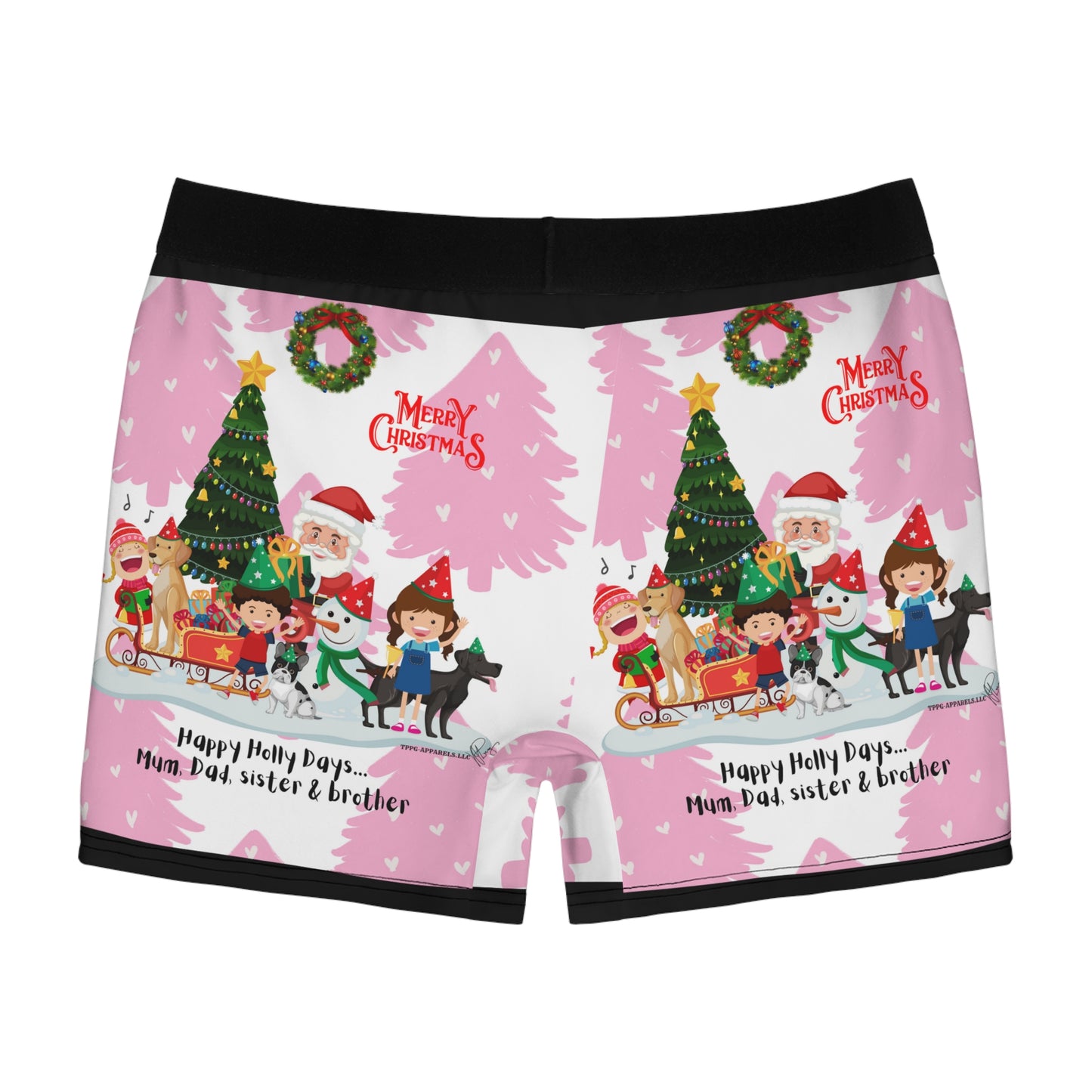 Man Sexy yet Stylish 'Holiday' Boxers - "TPPG-Apparels" Brand Lightweight Men's Boxer Briefs in the Christmas Spirit