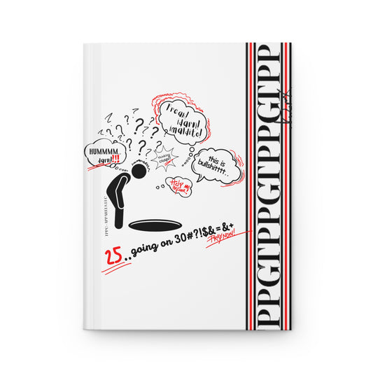 75 Sheets Matte Hardcover Journal from the "TPPG_Apparels"-Black Hole Thoughts Quotes Collection