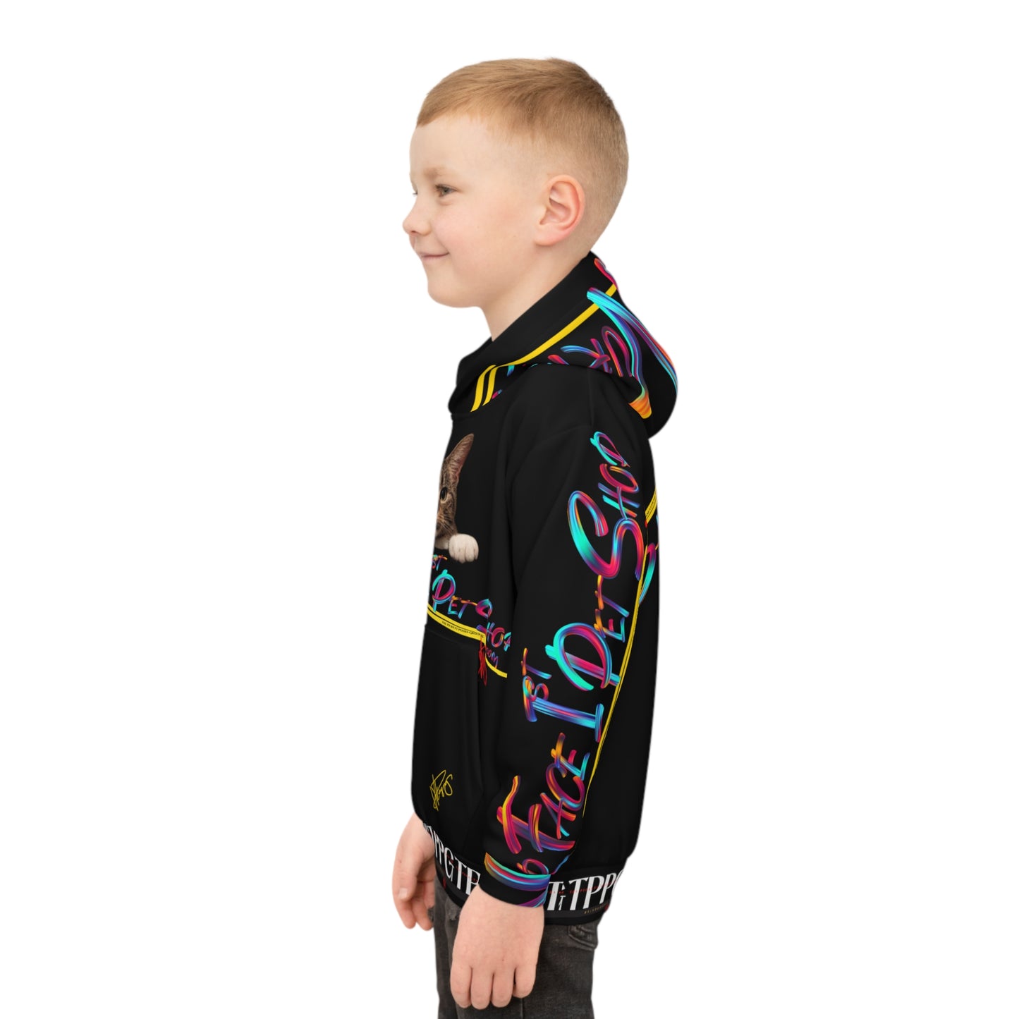 Kids/Children's (Black) "TPPG Pet" Hoodie/Sweatshirt in 6 sizes