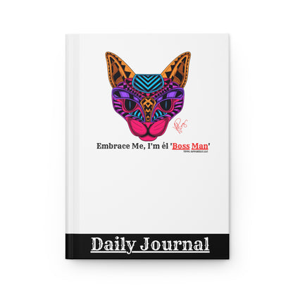 Our lovely 150 Lined pgs./75 Sheets - 'Pet Cat Design' Matte Hardcover Journal from the "TPPG-Apparels"- Collection