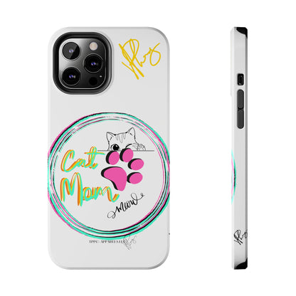 Guys Another one of our Cutest "Cat Mom" Pet Designs (in a White Base Color) Verision from the 'TPPG Collection' Line carries Several sizes of the "iPhone Series" Tough Phone Cases