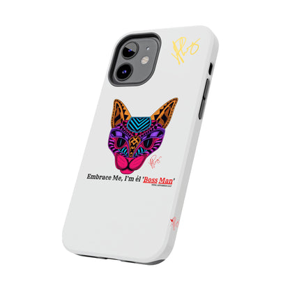 Cat Custom Designs Phone Cases - iPhone/Samsung Galaxy & Google Pixel (Multi-Colored White)