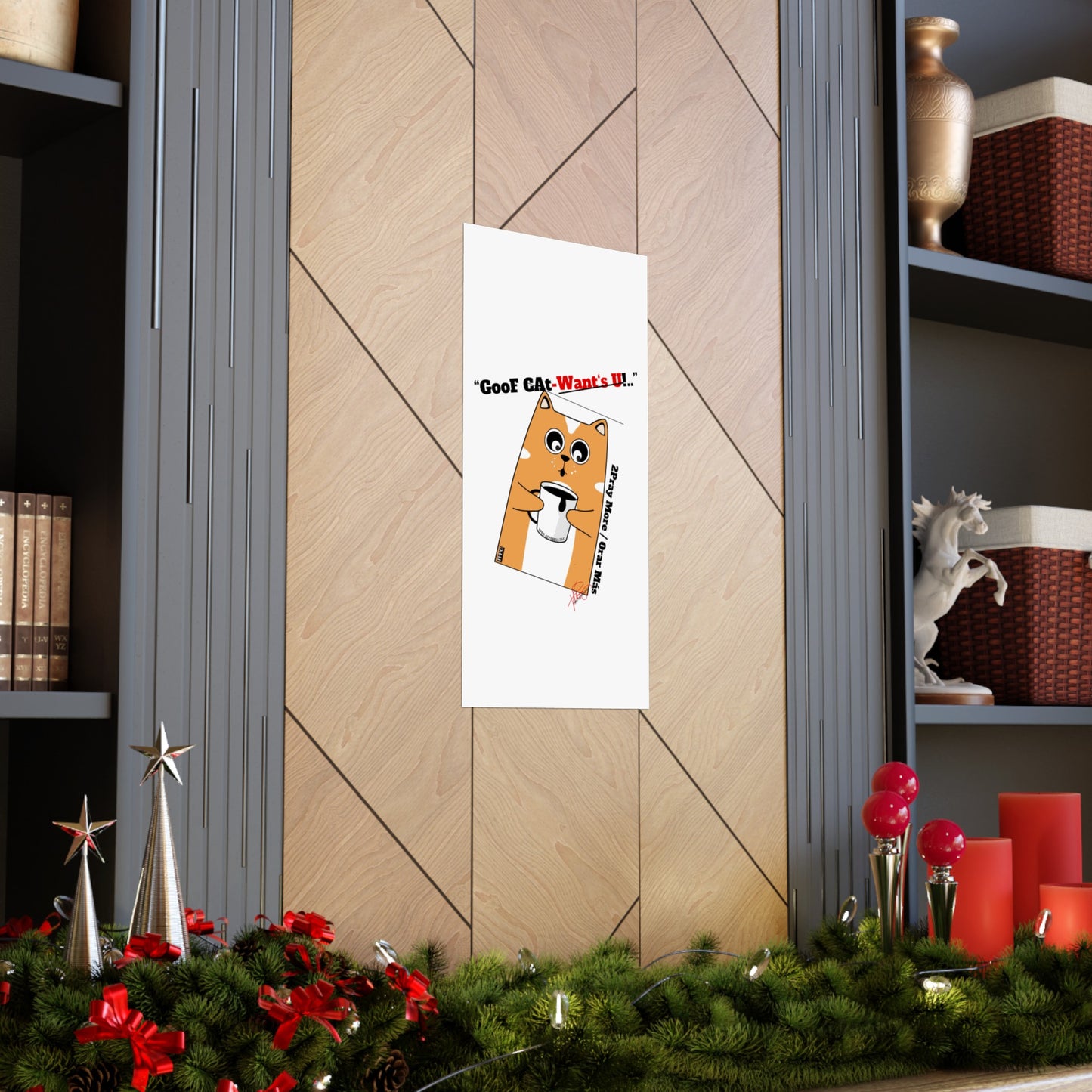 Vertical "GooF CAt" Matte Posters