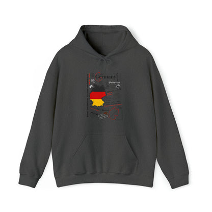 "Germany" Style Design Print Unisex Heavy Blend™ Hooded Sweatshirt - 6 sizes & colors to choose from