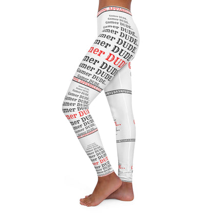 Our (White) Sexy & Stylish Women's "Gamer" Spandex Leggings with different sizes By the "TPPG-Apparels" Stylish Brands