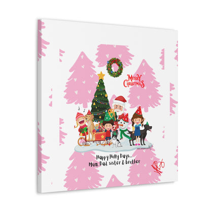 Happy Holidays-"TPPG Brand Christmas Collection" - Canvas Gallery Wraps "- in Bold colors