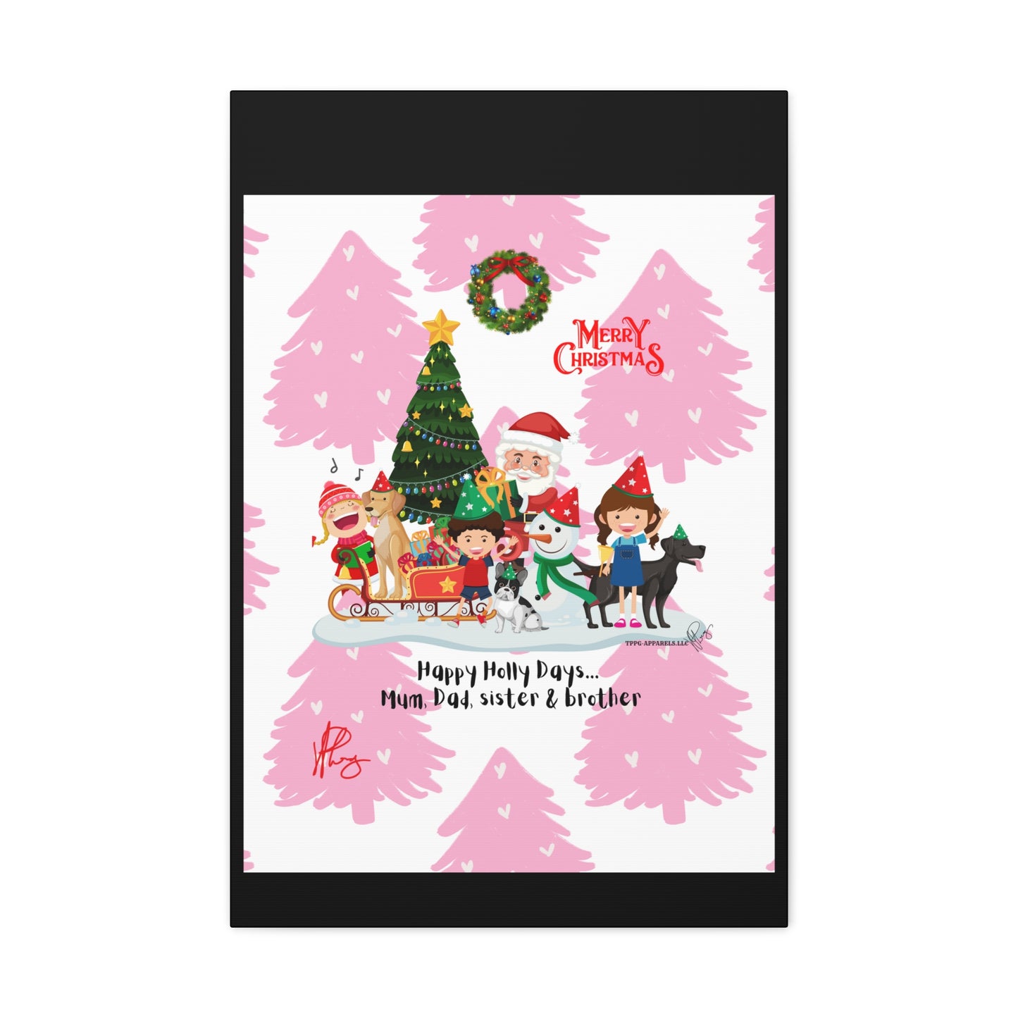 Holidays Time-"TPPG Brand Christmas Collection" - Canvas Gallery Wraps "- in Bold  familiar colors