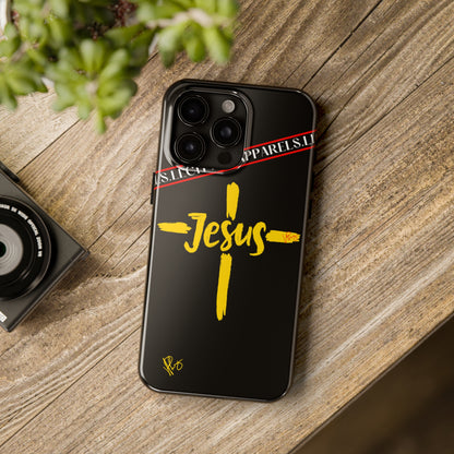 'iPhone Case' of A "Jesus/Faith" (Black)-Cute Cross Design 'TPPG Faith Collection'