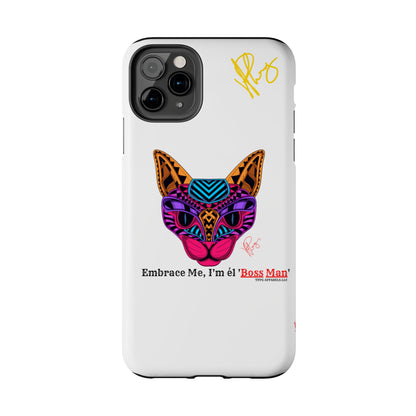 Cat Custom Designs Phone Cases - iPhone/Samsung Galaxy & Google Pixel (Multi-Colored White)