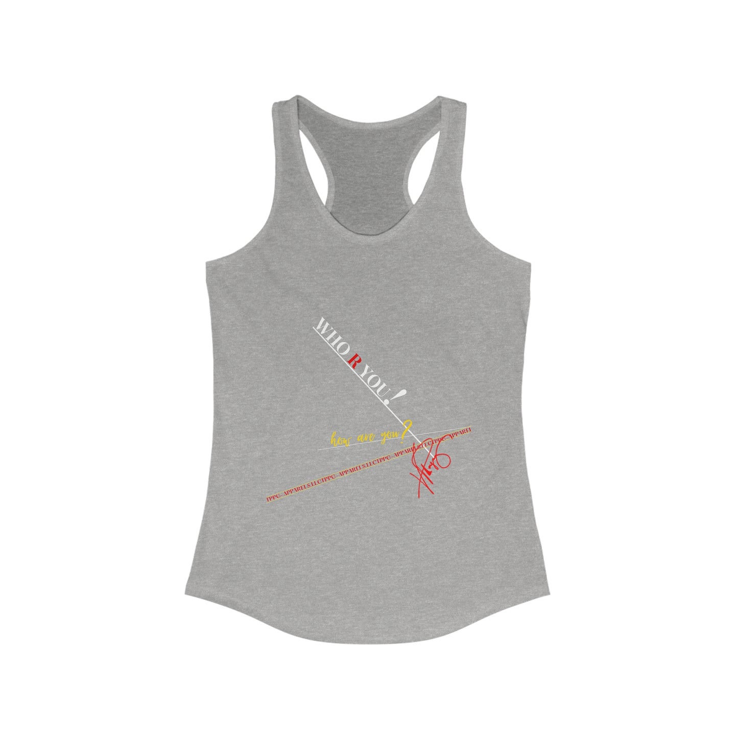 Women's ("WHO R YOU") Stylish Racerback Tank Top