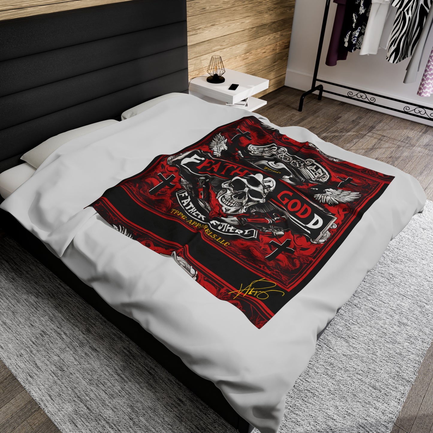 Plush "Father God Bikers" Blanket