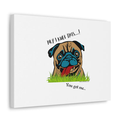 From our "TPPG Brand Pet Collection" ('HEY, I Rule This..")- Canvas Gallery Wraps - on White