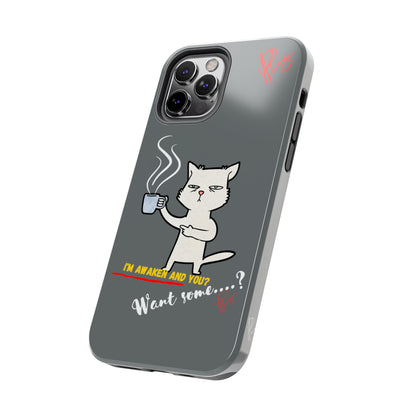 Another Lovely Grey - Cutie "Coffee Cat" Pet Design Verision from the 'TPPG Collection' Line carries Several sizes of the "iPhone Series" Tough Phone Cases