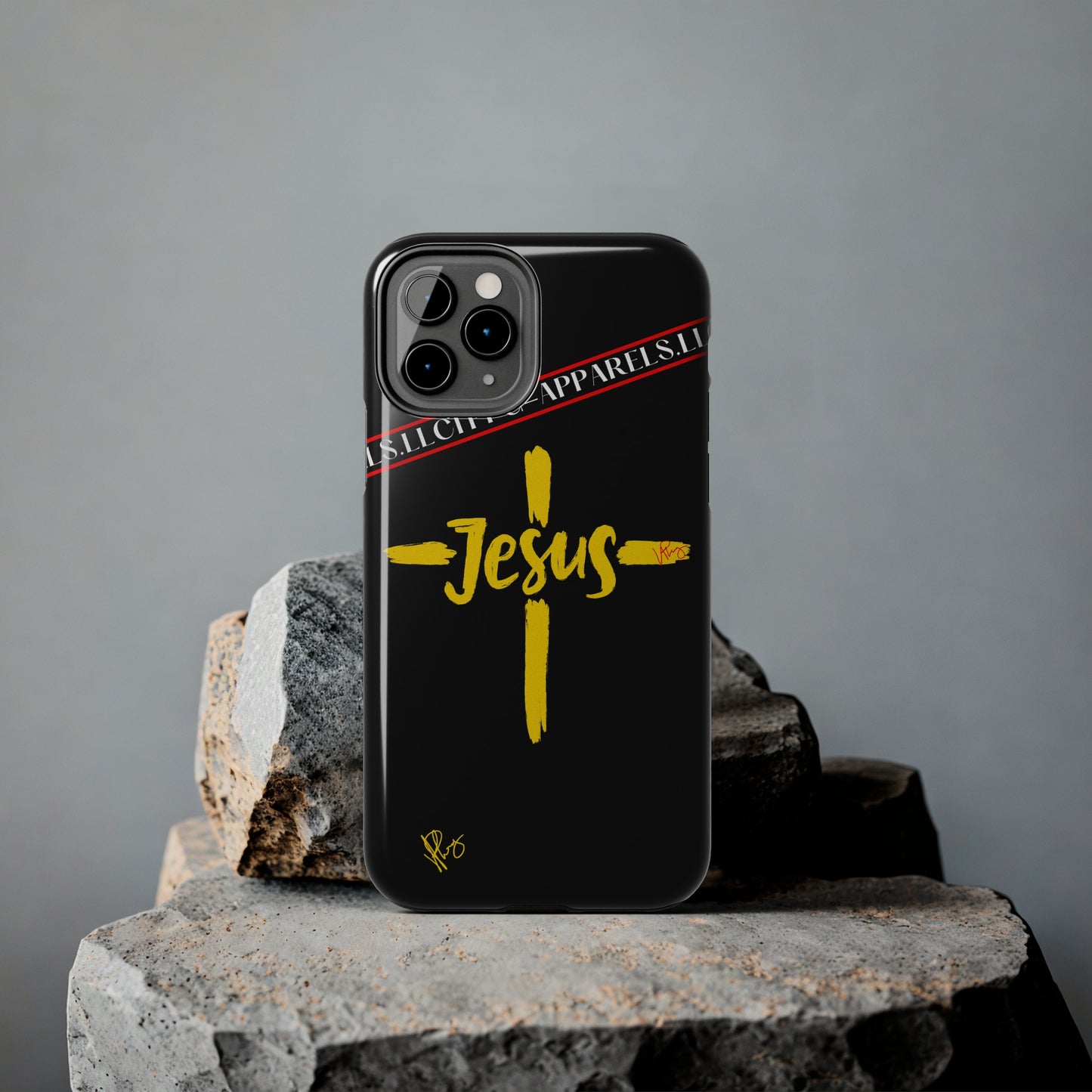 'iPhone Case' of A "Jesus/Faith" (Black)-Cute Cross Design 'TPPG Faith Collection'