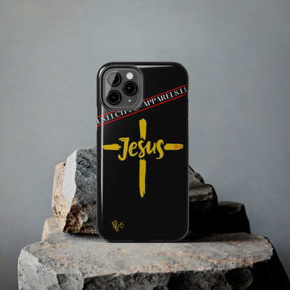 'iPhone Case' of A "Jesus/Faith" (Black)-Cute Cross Design 'TPPG Faith Collection'