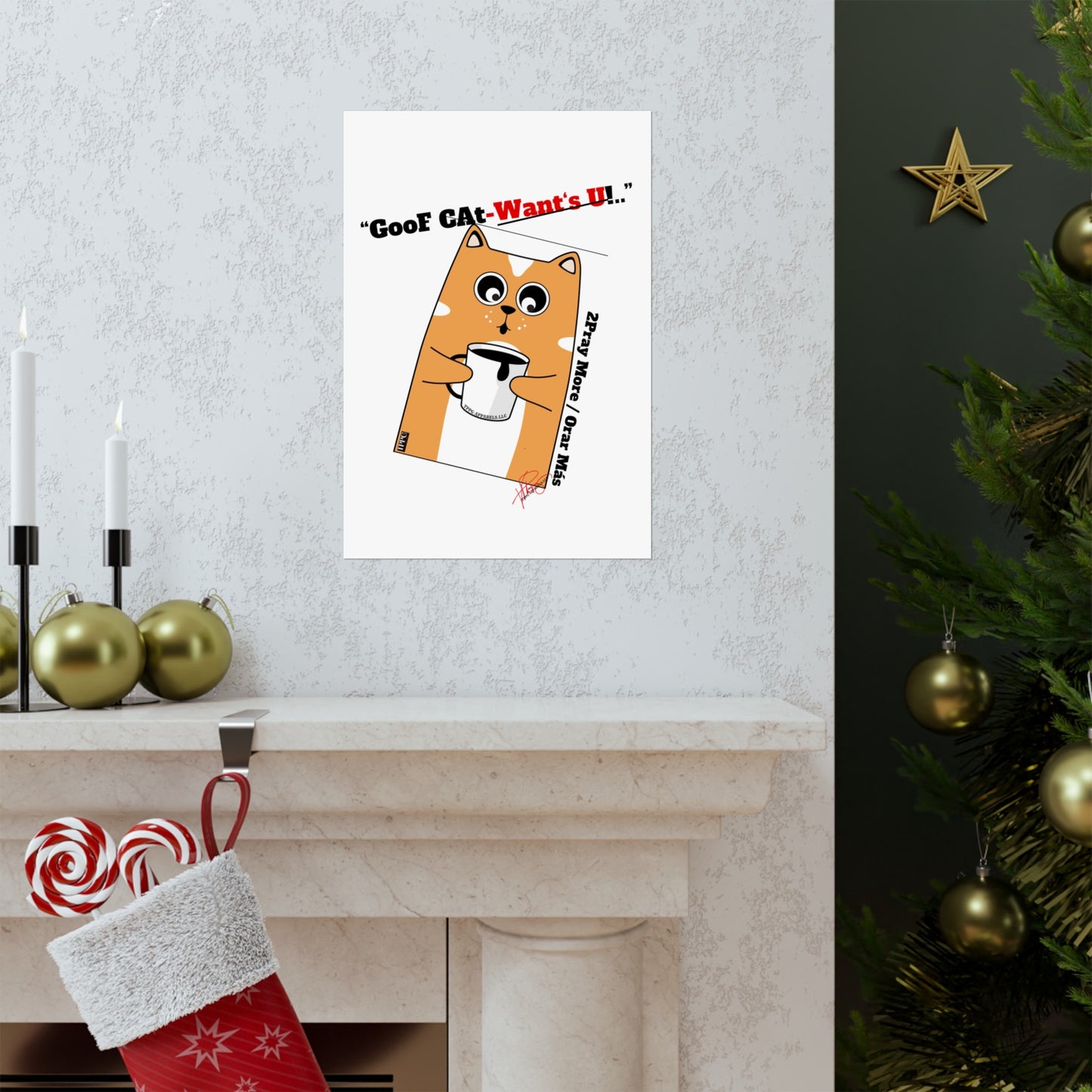 Vertical "GooF CAt" Matte Posters