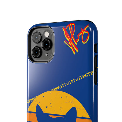 Custom Cat Design Phone Cases "Peek-A-BOOO.." (Black Multi-Colored)