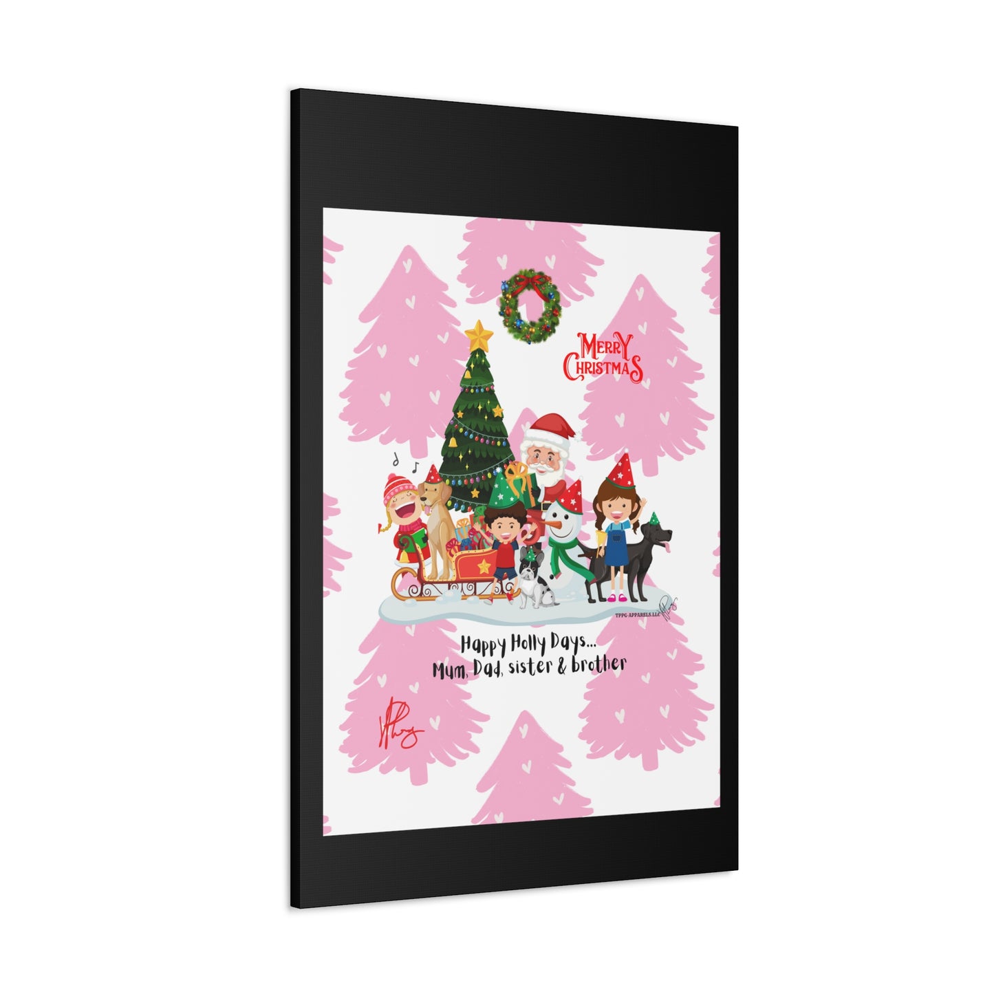 Holidays Time-"TPPG Brand Christmas Collection" - Canvas Gallery Wraps "- in Bold  familiar colors