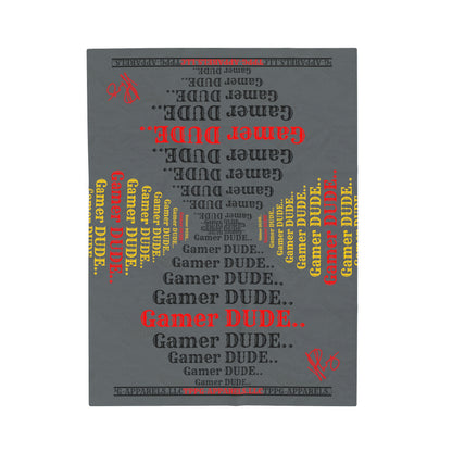 Ok Guys, another Bold Grey Gamer Style Blanket from the "TPPG-Apparels" Brand Presents one of it's koolest designs on this Grey Velveteen Plush Blanket