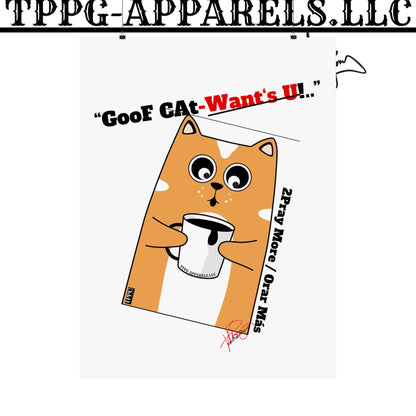 Vertical "GooF CAt" Matte Posters