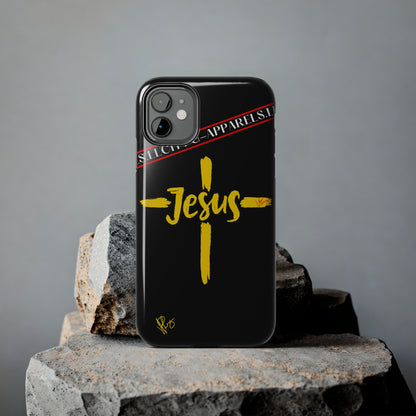 'iPhone Case' of A "Jesus/Faith" (Black)-Cute Cross Design 'TPPG Faith Collection'