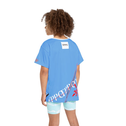 Kids Sport "Jesus Cross" Blue Jersey/Tee-By:"TPPG" Juniors/Kids Collections