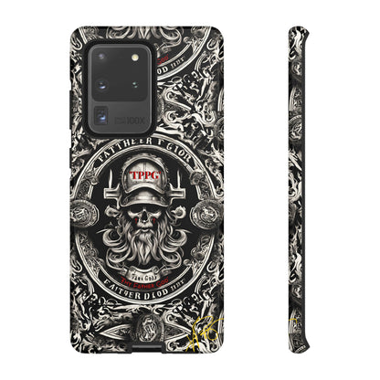 "Father God" iPhone/Google Pixel & Samsung Tough Phone Case (Black/Red & Grey)