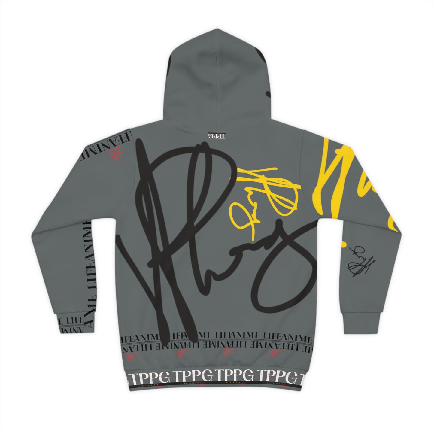 Children's "Anime Life" (Dk. GREY-Black/Yellow) "TPPG Logo" Hoodie in 6 sizes