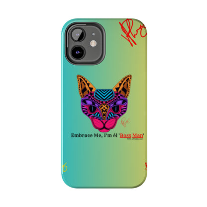 Pets Designed Phone Cases - iPhone/ Samsung Galaxy & GooglePixel ("Embrace Me.."1) (Green/Yellow Hue Color)