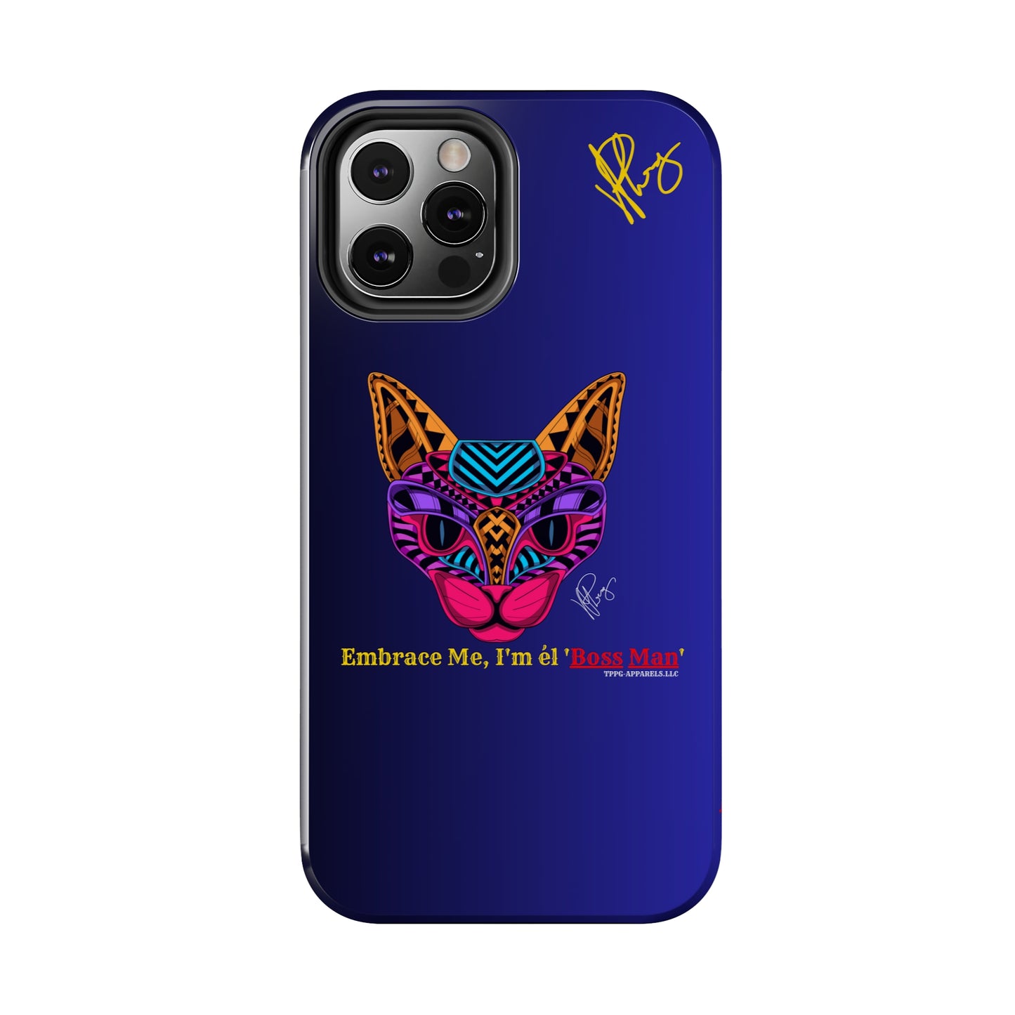 Cat Designs Phone Cases - iPhone/Samsung Galaxy & Google Pixel (Purple/Blue-Multi-Colored)