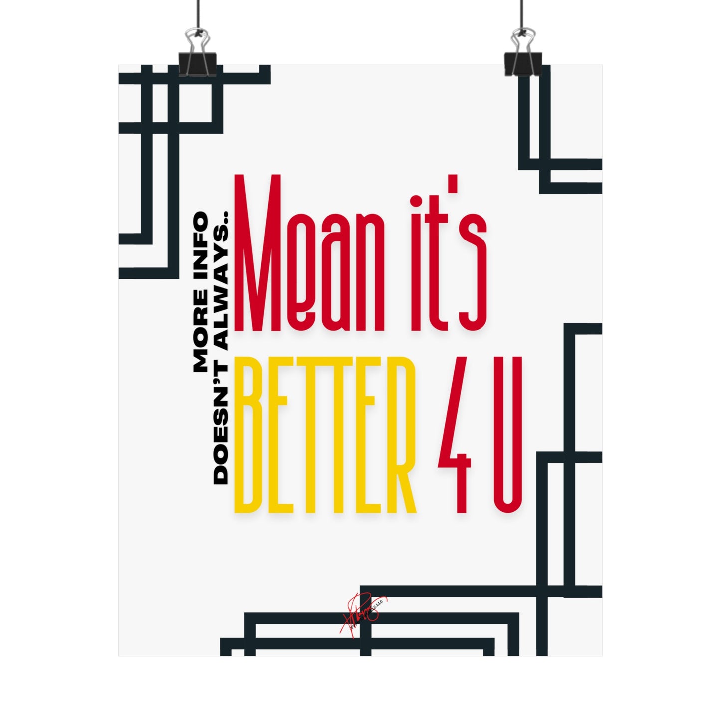 Vertical Poster "It’s Better 4U" (Matte)