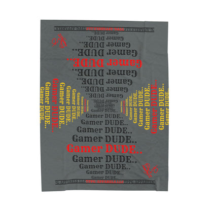 Ok Guys, another Bold Grey Gamer Style Blanket from the "TPPG-Apparels" Brand Presents one of it's koolest designs on this Grey Velveteen Plush Blanket