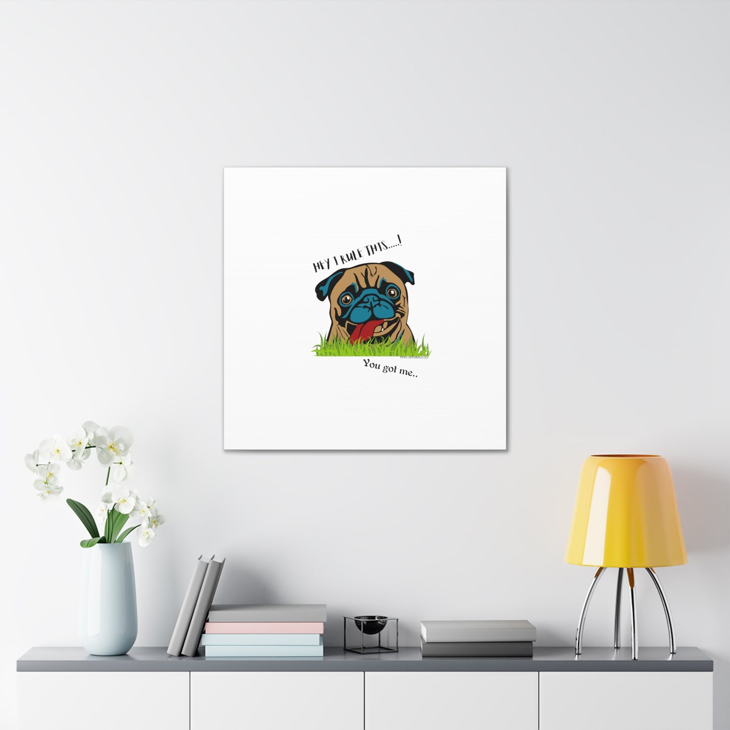 From our "TPPG Brand Pet Collection" ('HEY, I Rule This..")- Canvas Gallery Wraps - on White