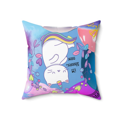 (Toddler/Kid) Spun Polyester Square Pillow (4 sizes-Lt. Blu Bgd) - By: "TPPG KIds Collection"