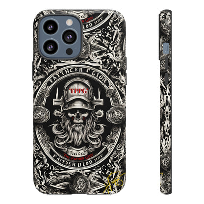 "Father God" iPhone/Google Pixel & Samsung Tough Phone Case (Black/Red & Grey)