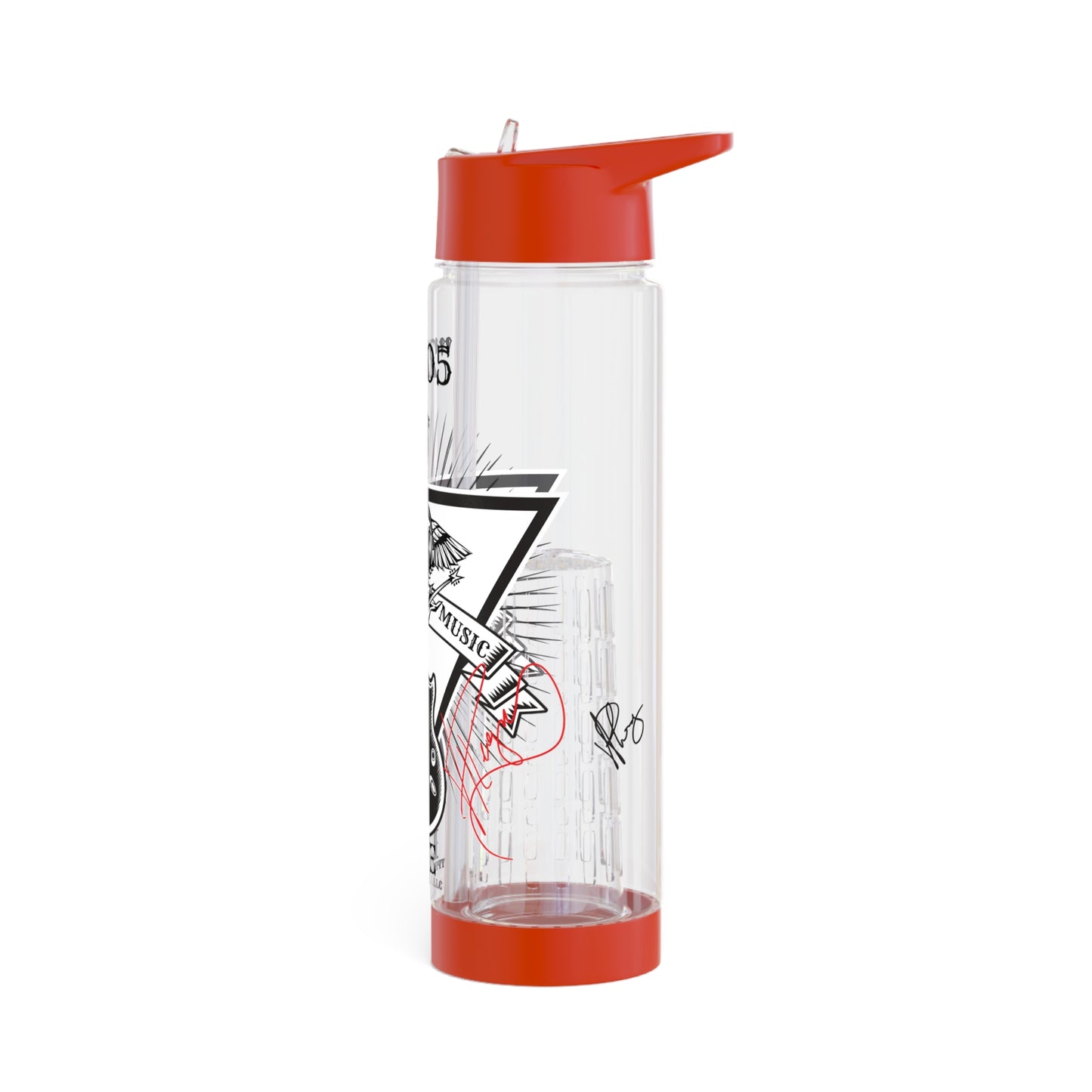 Copy of This cute clear 25oz 'Z2050 Rock Music' Style Design.. INFUSER Water Bottle by the "TPPG-Apparels Brand" Z2050 Collection