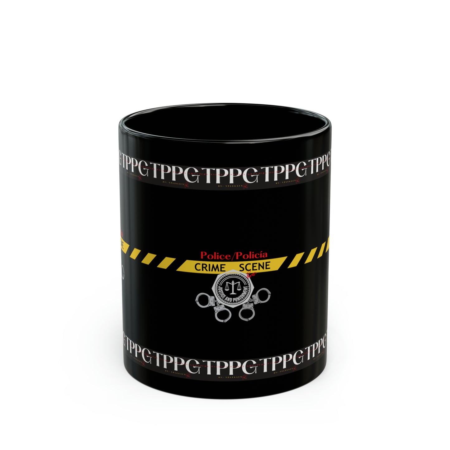 Black "Crime Scene/Policía" Mug (11oz & 15oz)