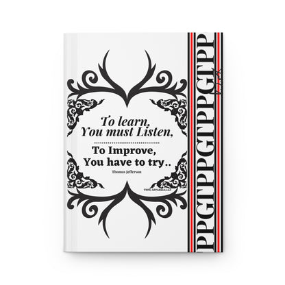 75 Sheets Matte Hardcover Journal from the "TPPG_Apparels" -Thomas Jefferson Quotes Collection