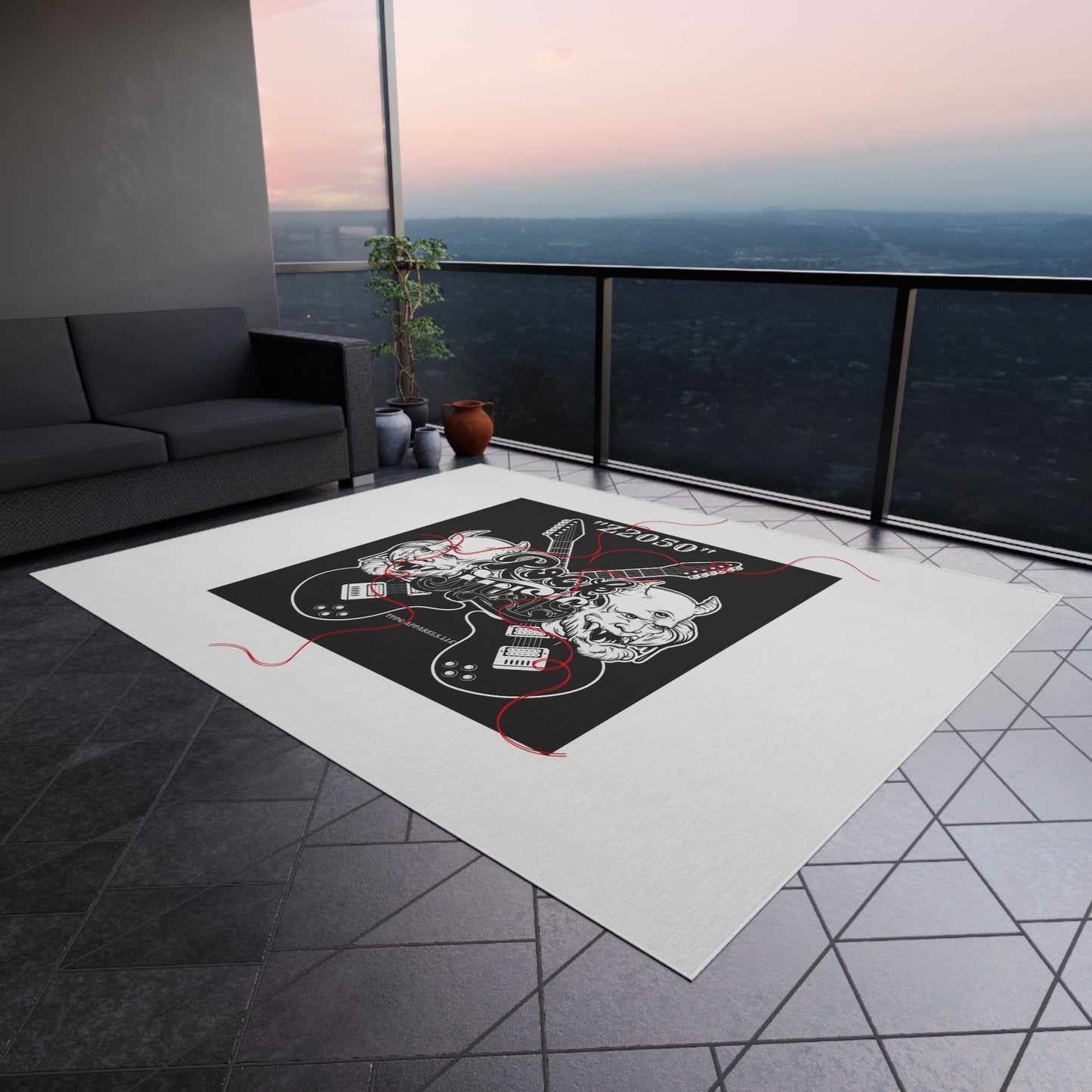 ('Z2050 Rock Music') Durable & Non-Slip Outdoor Carpet/Rug Collection