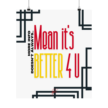 Vertical Poster "It’s Better 4U" (Matte)