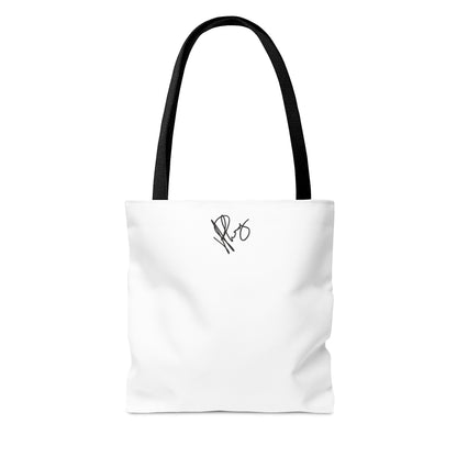 Our lovely & fun 3 sizes -White "Pet Lovers/Ailurophile" Brand -front facing Style Design Tote Bag from the 'TPPG-Apparel' Brand Collection