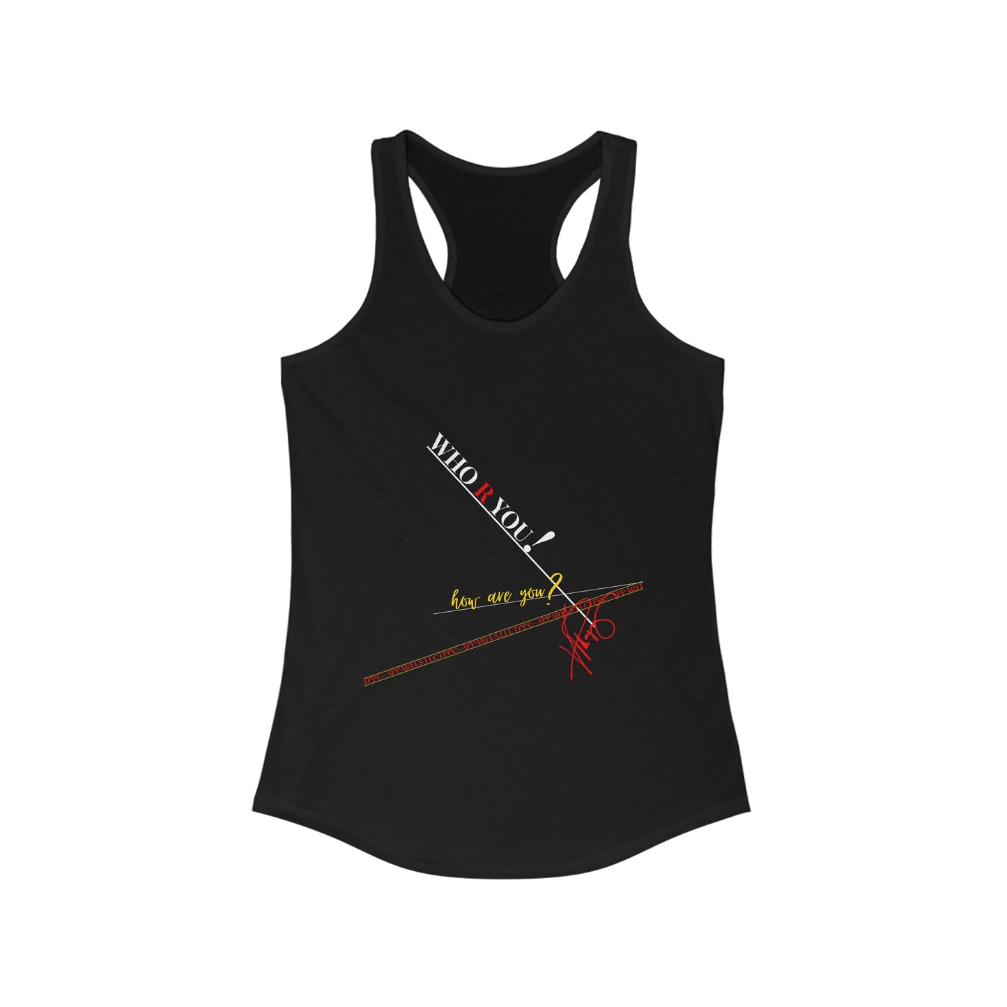 Women's ("WHO R YOU") Stylish Racerback Tank Top